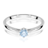 Balto aukso sužadėtuvių žiedas su mėlynu deimantu - Forever Blue (LAB 0,15 ct) 2