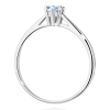 Balto aukso sužadėtuvių žiedas su mėlynu deimantu - Forever Blue (LAB 0,15 ct) 3