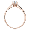 Raudono aukso sužadėtuvių žiedas su mėlynu deimantu - Forever Blue (LAB 0,15 ct) 3