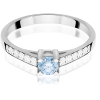 Balto aukso sužadėtuvių žiedas su mėlynu deimantu – Modern Blue (LAB 0,42 ct) 2