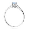 Balto aukso sužadėtuvių žiedas su mėlynu deimantu – Modern Blue (LAB 0,42 ct) 3