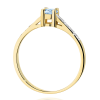 Geltono aukso sužadėtuvių žiedas su mėlynu deimantu – Modern Blue (LAB 0,42 ct) 3