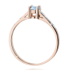 Raudono aukso sužadėtuvių žiedas su mėlynu deimantu – Modern Blue (LAB 0,42 ct) 3