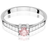 Balto aukso sužadėtuvių žiedas su mėlynu deimantu – Modern Pink (LAB 0,42 ct) 2