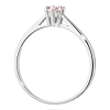 Balto aukso sužadėtuvių žiedas su rožiniu deimantu - Forever Pink (LAB 0,15 ct) 3
