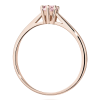 Raudono aukso sužadėtuvių žiedas su rožiniu deimantu - Forever Pink (LAB 0,15 ct) 3