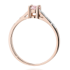 Raudono aukso sužadėtuvių žiedas su rožiniu deimantu – Modern Pink (LAB 0,42 ct) 3