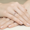 Raudono aukso sužadėtuvių žiedas su rožiniu deimantu – Modern Pink (LAB 0,42 ct) 4