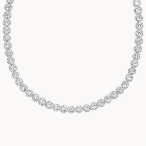 Цепочка с бриллиантами - ROUND HALO БРИЛЛИАНТЫ (0,30 кт)