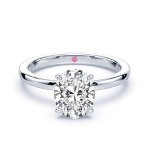 Sužadėtuvių žiedas su deimantu OVAL