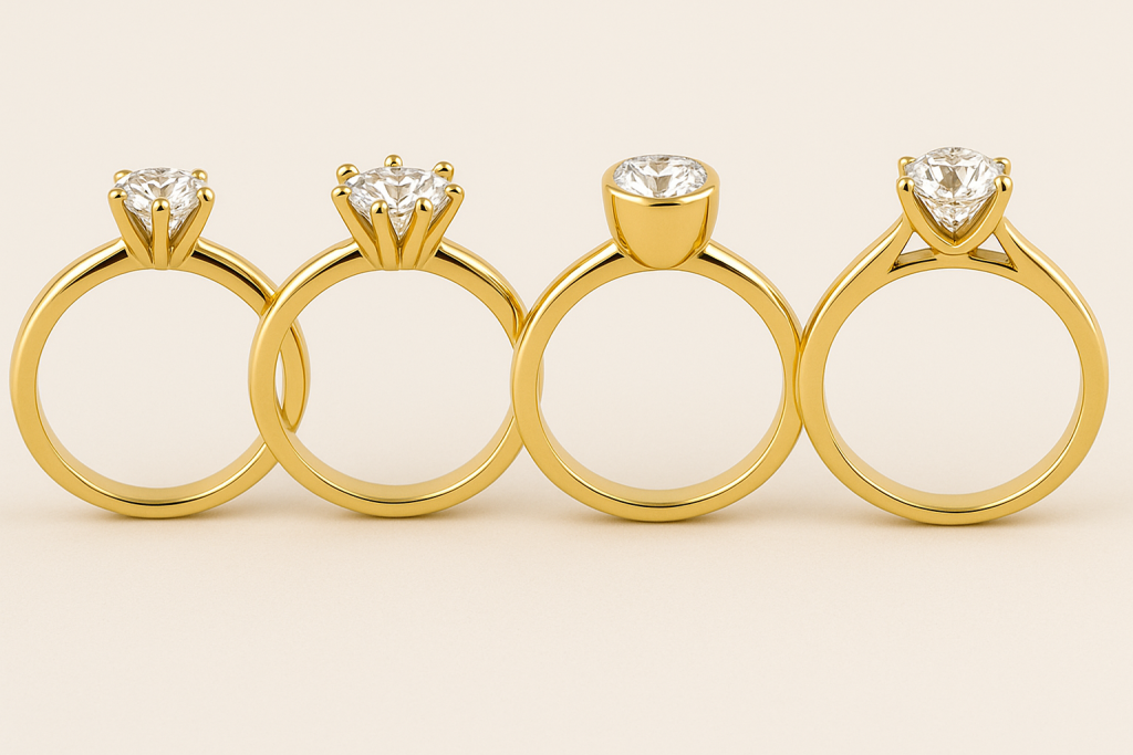 Sužadėtuvių žiedai skirtingu dizainu