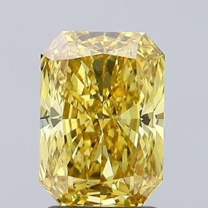 Laboratorinis deimantas Fancy Vivid Yellow