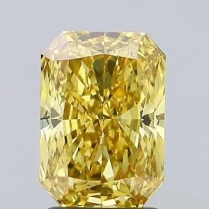 Laboratorinis deimantas Fancy Vivid Yellow