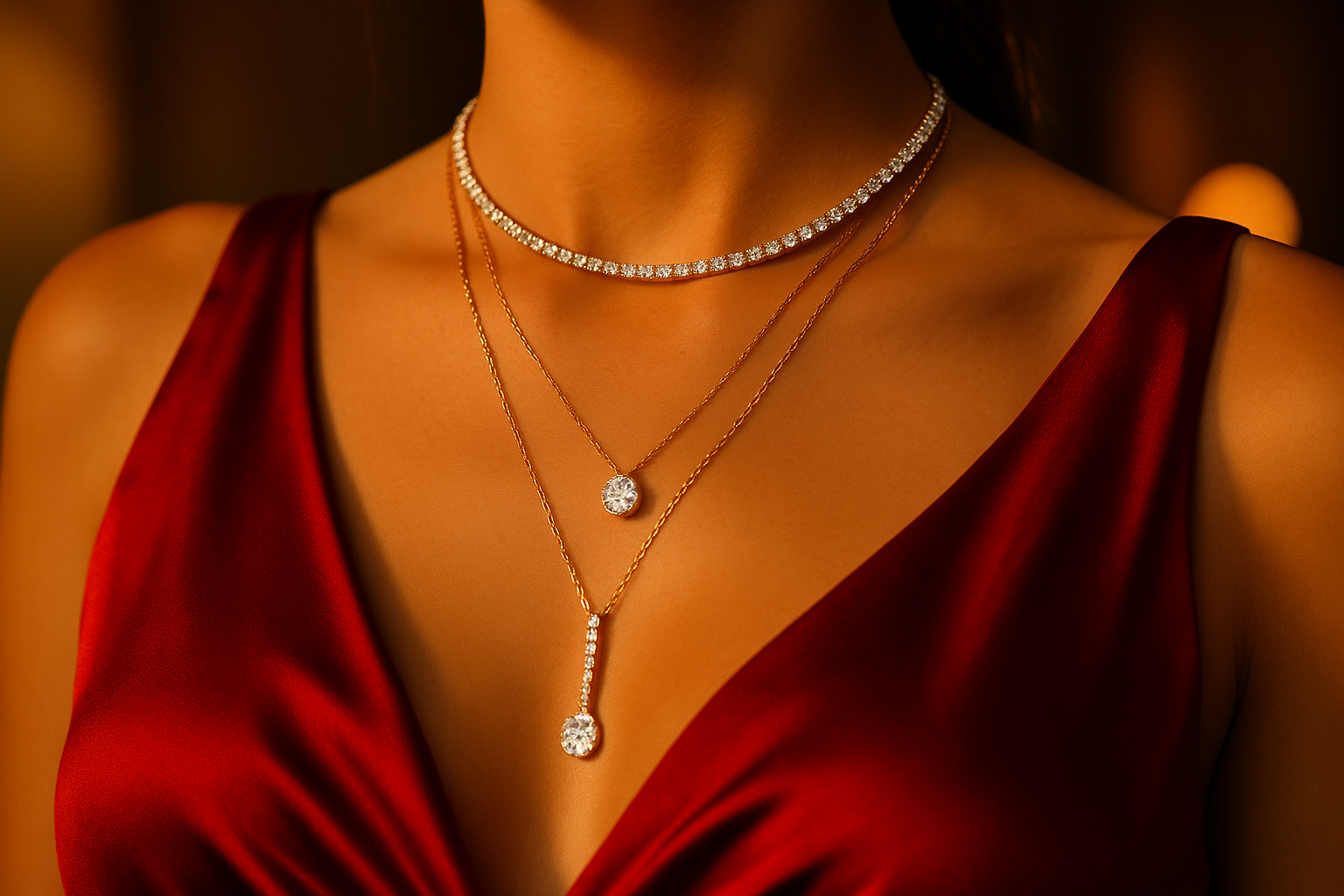 balto aukso tennis koljė iš apvalių deimantų ratu ir pakabukai su deimantais