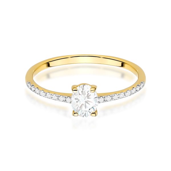 Modernus sužadėtuvių žiedas su lab deimantais