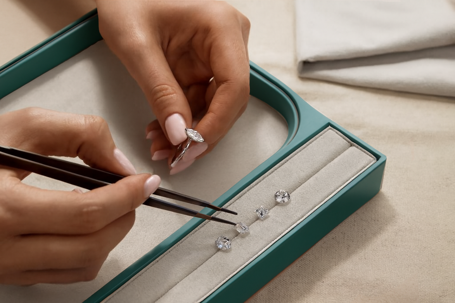 Edukacija apie deimantus – juvelyrikos seminaras, kuriame pristatomi deimantų tipai, spalvos ir kokybės kriterijai.