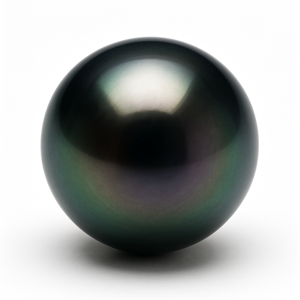 Taičio perlas (juodasis perlas) ant balto fono