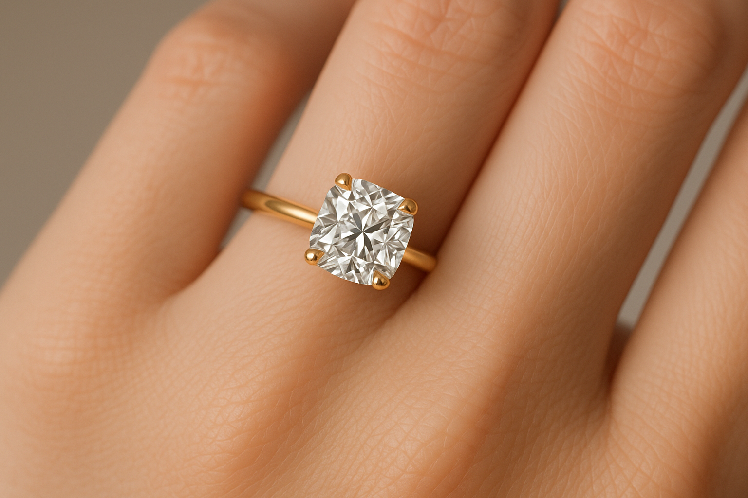 Geltono aukso sužadėtuvių žiedas su Flanders formos deimantu