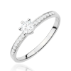 Balto aukso modernus sužadėtuvių žiedas su lab deimantais – Fantastic (0,37 ct)