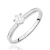 Balto aukso modernus sužadėtuvių žiedas su lab deimantais – Fantastic (0,37 ct)