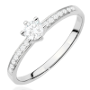 Balto aukso modernus sužadėtuvių žiedas su lab deimantais – Fantastic (0,37 ct)