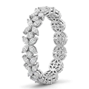 Deimantinė juostelė 35 Marquise & Round 8.90 karatai balto aukso