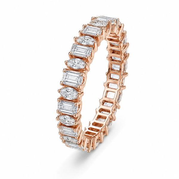 Marquise & 9 Baguette deimantai 4.50 karatai raudono aukso