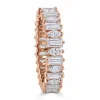 Deimantinė juostelė su 9 Marquise & 9 Baguette deimantais 4.50 karatų raudono aukso