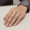 Deimantinė juostelė su 9 Marquise & 9 Baguette deimantais 4.50 karatų raudono aukso ant pirsto