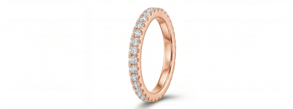 Deimantinė juostelė su laboratoriniais deimantais (1.00 ct) 2.00 mm raudono aukso 0.03 ct