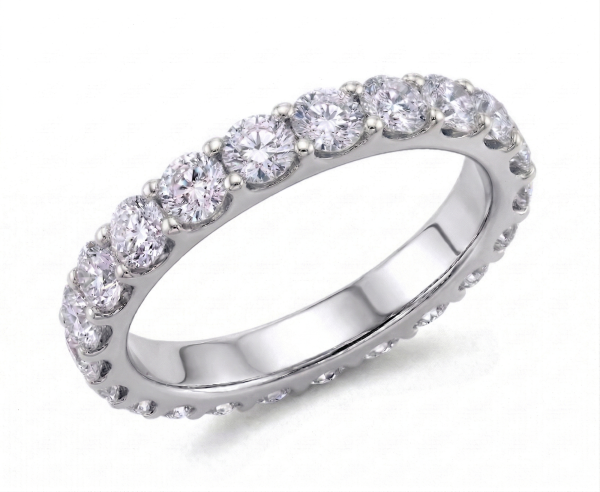 Deimantinė juostelė su laboratoriniais deimantais (1.40 ct) 2.50 mm balto aukso 3