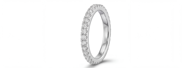 Deimantinė juostelė su laboratoriniais deimantais (1.40 ct) 2.50 mm balto aukso