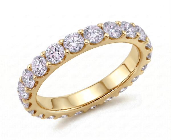 Deimantinė juostelė su laboratoriniais deimantais (1.40 ct) 2.50 mm geltono aukso 3