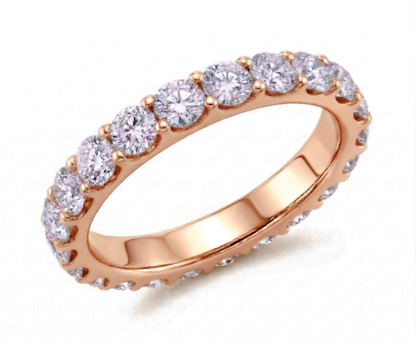 Deimantinė juostelė su laboratoriniais deimantais (1.40 ct) 2.50 mm geltonas auksas raudonas auksas 3