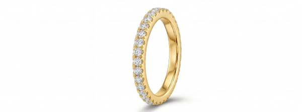 Deimantinės juostelės su laboratoriniais deimantais (1.00 ct) 2.00 mm geltono aukso