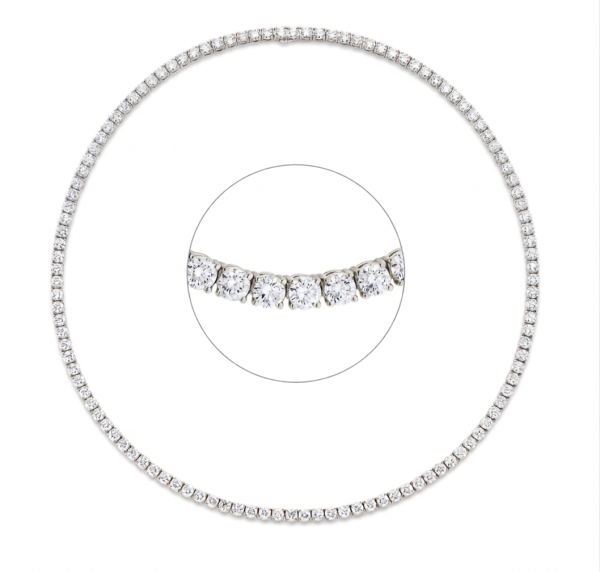 Grandinėlė su deimantais - Tennis baltas auksas 4.21 ct