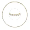 Grandinėlė su deimantais - Tennis geltono aukso 4.21 ct