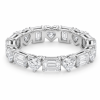 Išskirtinė deimantinė juostelė 5Emerald & 5Heart 7.03 karatai balto aukso