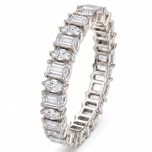Marquise & 9 Baguette deimantai 4.50 karatai raudono aukso