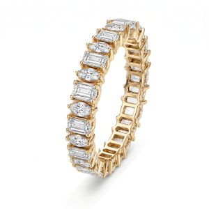 Marquise & 9 Baguette deimantai 4.50 karatai raudono aukso geltono aukso