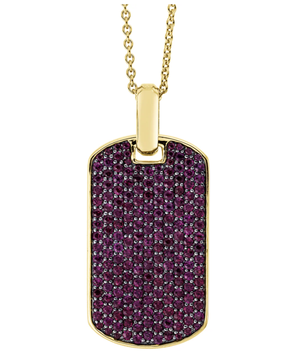 Pakabukas vyrui su rubinais (2.64 ct)