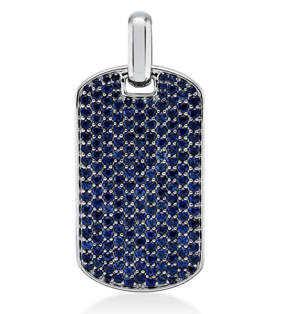 Pakabukas vyrui su mėlynais safyrais (2.60 ct)