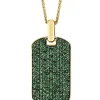 Pakabukas vyrui su žaliais brangakmeniais (2.39 ct)