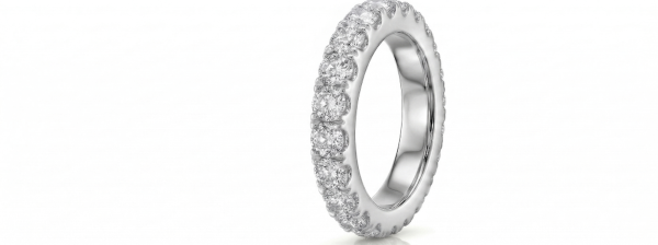Deimantinė juostelė su deimantais (4.50 ct) 4.40 mm balto aukso