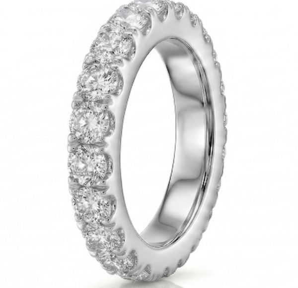 Deimantinė juostelė su deimantais (4.50 ct) 4.40 mm balto aukso