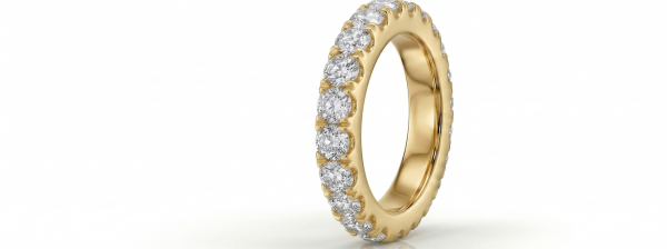 Deimantinė juostelė su deimantais (4.50 ct) 4.40 mm geltono aukso