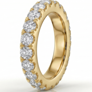 Deimantinė juostelė su deimantais (4.50 ct) 4.40 mm geltono aukso