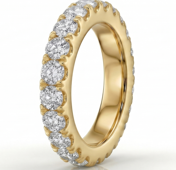 Deimantinė juostelė su deimantais (4.50 ct) 4.40 mm geltono aukso