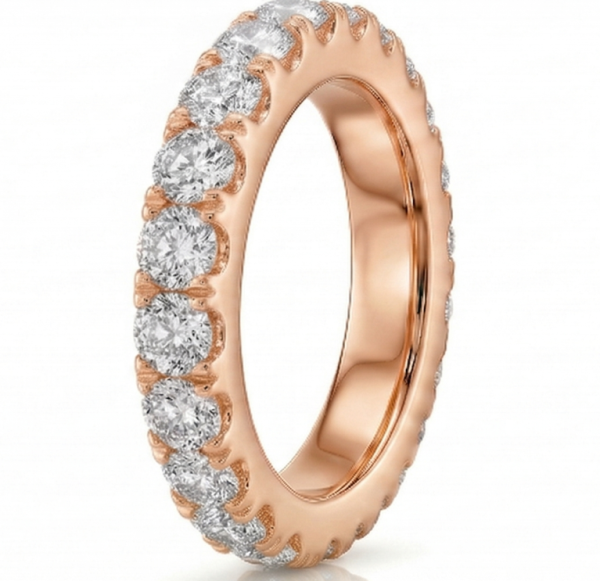 Deimantinė juostelė su deimantais (4.50 ct) 4.40 mm raudono aukso