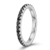 Deimantinė juostelė su juodais deimantais (0.50 ct) 1.50 mm balto aukso